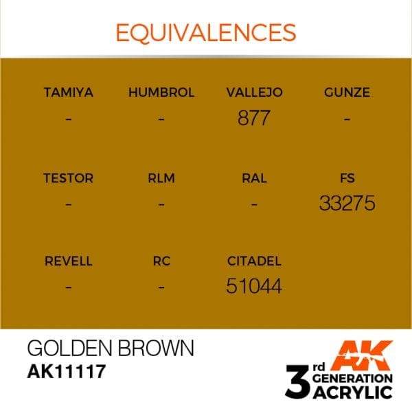 AK Interactive 3rd Gen Acrylic Golden Brown 17ml - Image 3