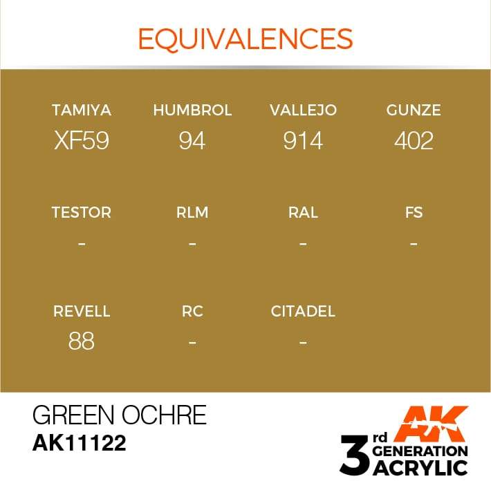 AK Interactive 3rd Gen Acrylic Green Ocher 17ml - Image 3