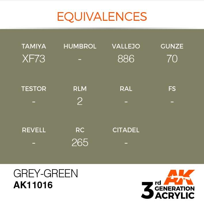 AK Interactive Grey Green 3G Acrylic Paint 17ml Bottle - Image 3