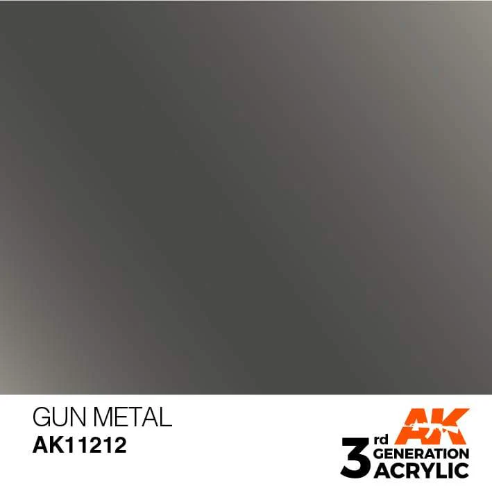 AK Interactive 3rd Gen Acrylic Gun Metal 17ml