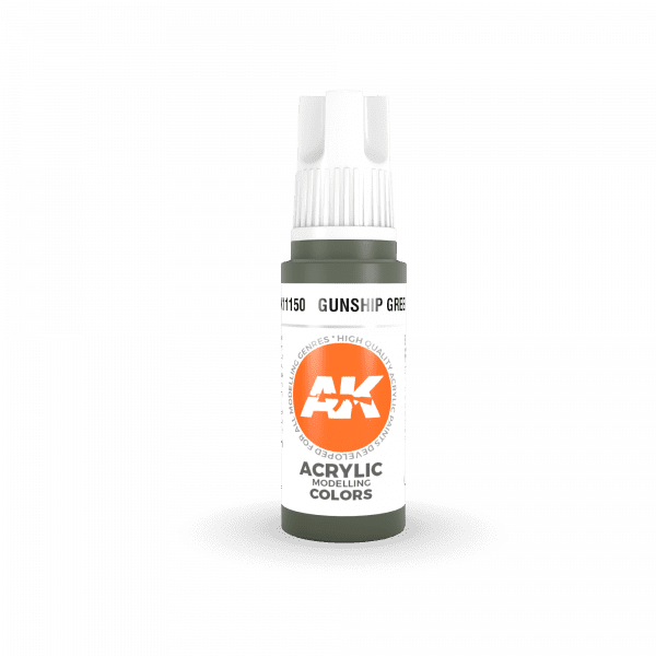 AK Interactive 3rd Gen Acrylic Gunship Green 17ml - Image 2