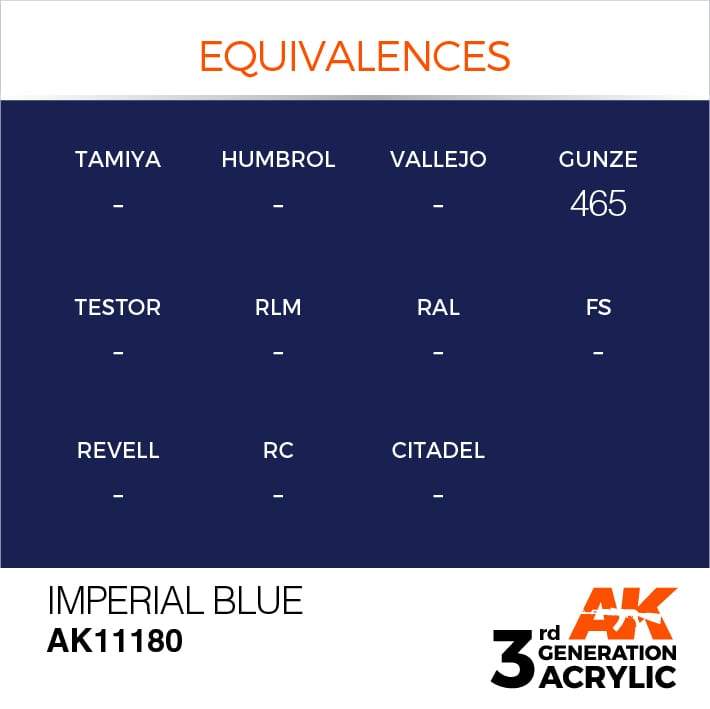 AK Interactive Imperial Blue 3G Acrylic Paint 17ml Bottle - Image 3