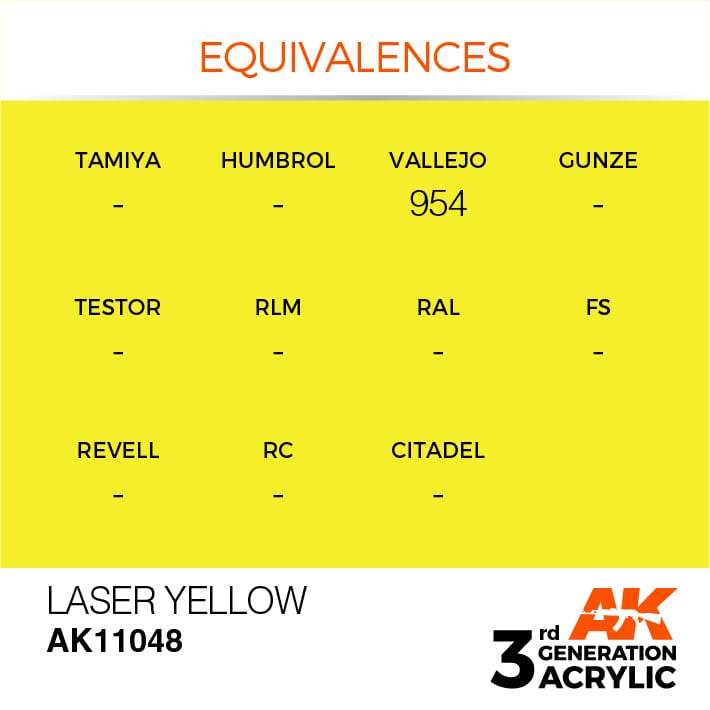 AK Interactive Laser Yellow 3G Acrylic Paint 17ml Bottle - Image 3