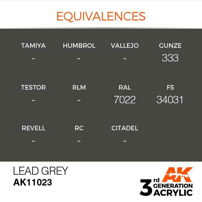 AK Interactive 3rd Gen Acrylic Lead Grey 17ml - Image 3