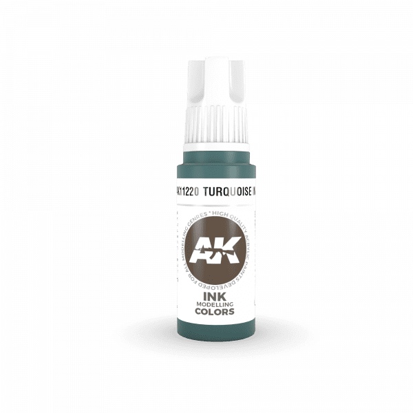 AK Interactive 3rd Gen Acrylic Turquoise INK 17ml - Image 2