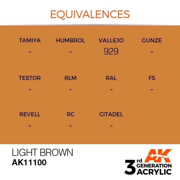 AK Interactive 3rd Gen Acrylic Light Brown 17ml - Image 3