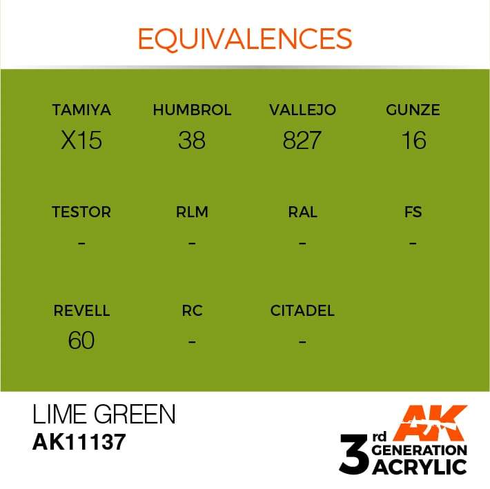 AK Interactive 3rd Gen Acrylic Lime Green 17ml - Image 3