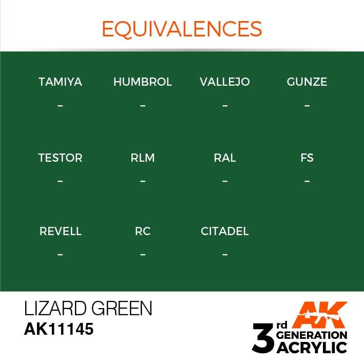 AK Interactive Lizard Green 3G Acrylic Paint 17ml Bottle - Image 3