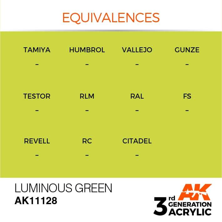 AK Interactive 3rd Gen Acrylic Luminous Green 17ml - Image 3