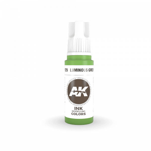 AK Interactive 3rd Gen Acrylic Luminous Green INK 17ml - Image 2