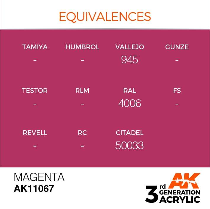 AK Interactive Magenta 3G Acrylic Paint 17ml Bottle - Image 3
