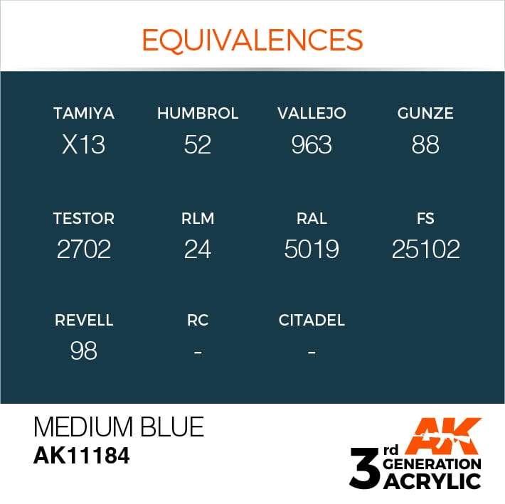 AK Interactive 3rd Gen Acrylic Medium Blue 17ml - Image 3