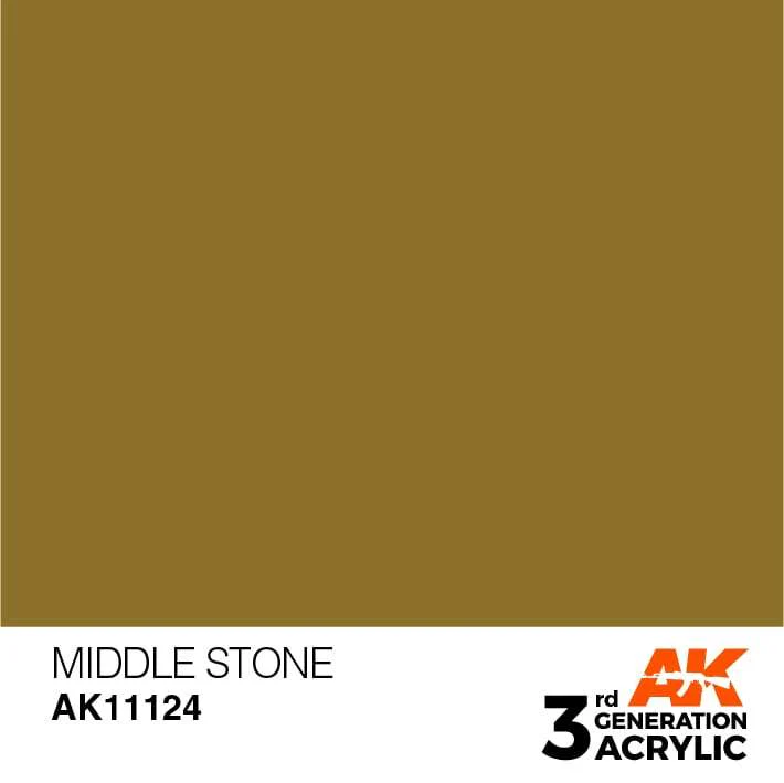 AK Interactive Middle Stone 3G Acrylic Paint 17ml Bottle
