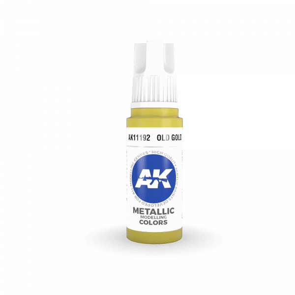 AK Interactive Old Gold Metallic 3G Acrylic Paint 17ml Bottle - Image 2