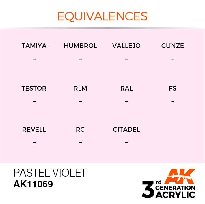 AK Interactive 3rd Gen Acrylic Pastel Violet 17ml - Image 3