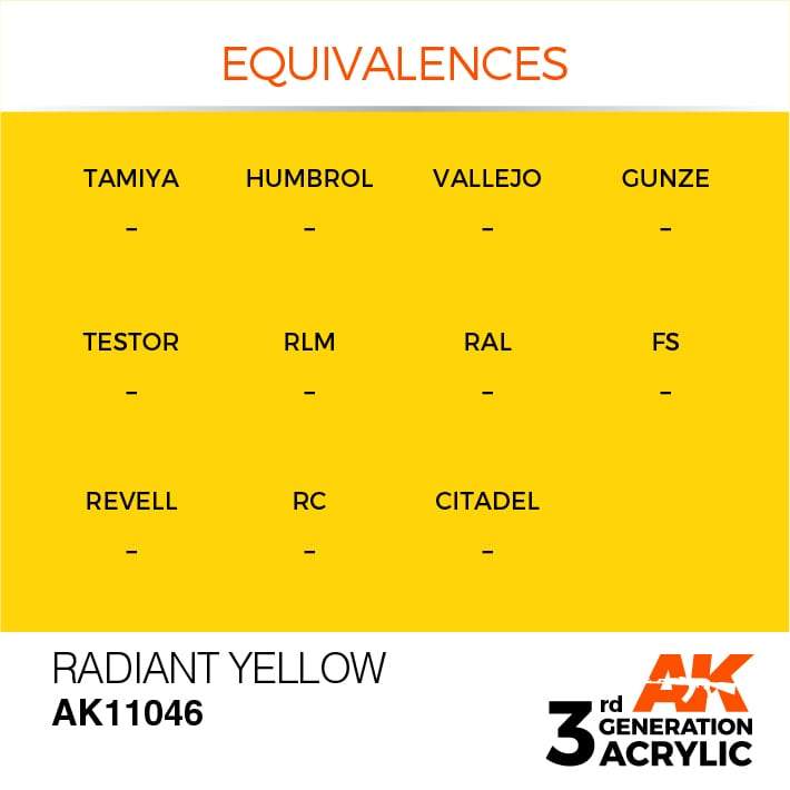 AK Interactive Radiant Yellow 3G Acrylic Paint 17ml Bottle - Image 3