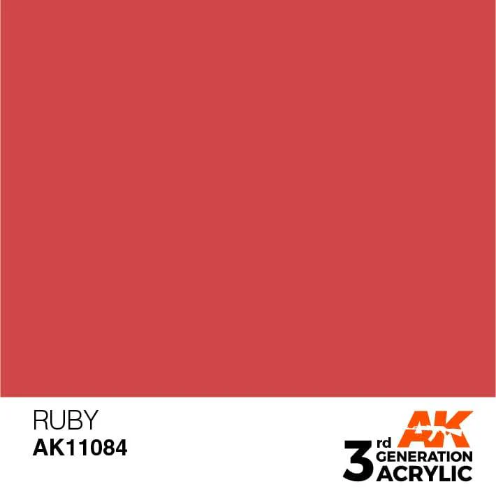 AK Interactive Ruby 3G Acrylic Paint 17ml Bottle