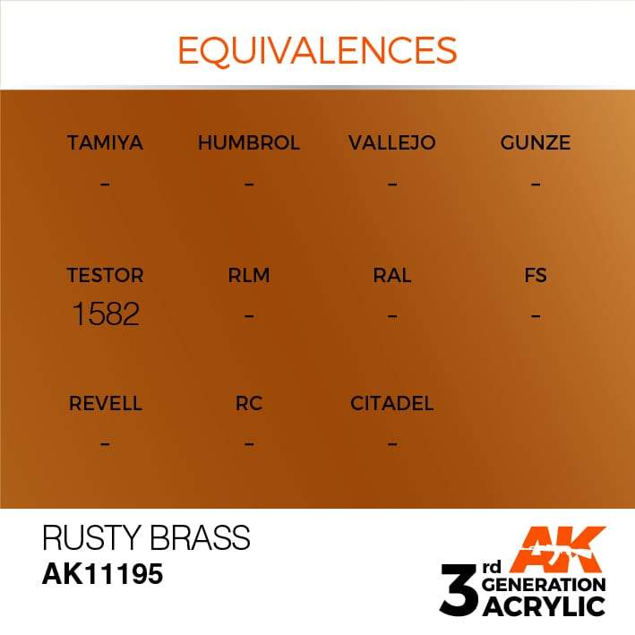 AK Interactive 3rd Gen Acrylic Rusty Brass 17ml - Image 3