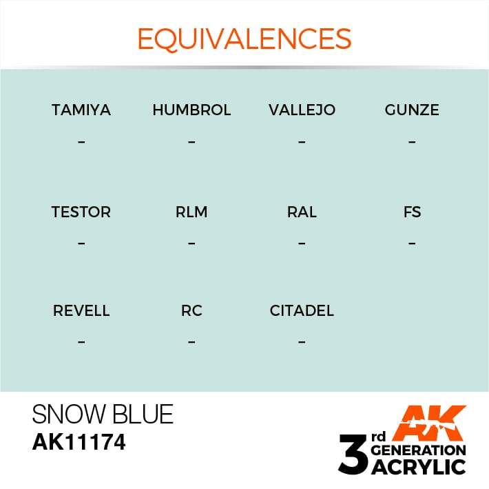 AK Interactive 3rd Gen Acrylic Snow Blue 17ml - Image 3