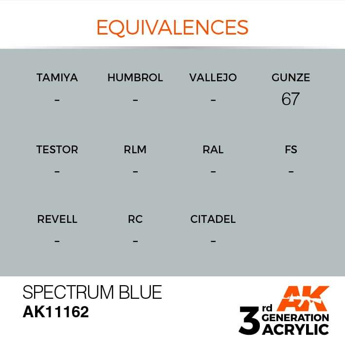 AK Interactive Spectrum Blue 3G Acrylic Paint 17ml Bottle - Image 3