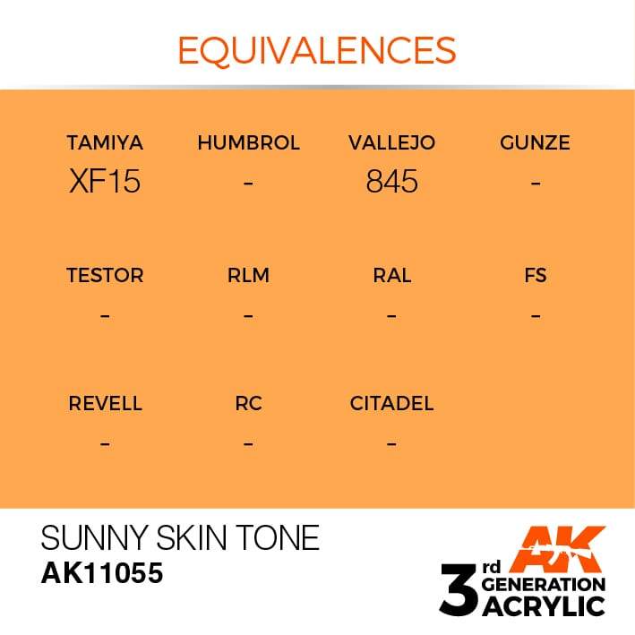 AK Interactive Sunny Skin Tone 3G Acrylic Paint 17ml Bottle - Image 3