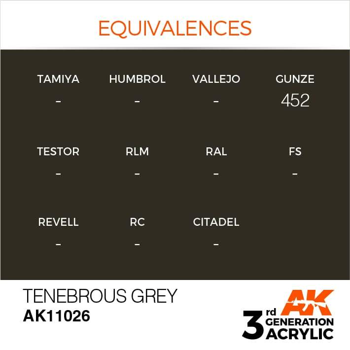 AK Interactive 3rd Gen Acrylic Tenebrous Grey 17ml - Image 3