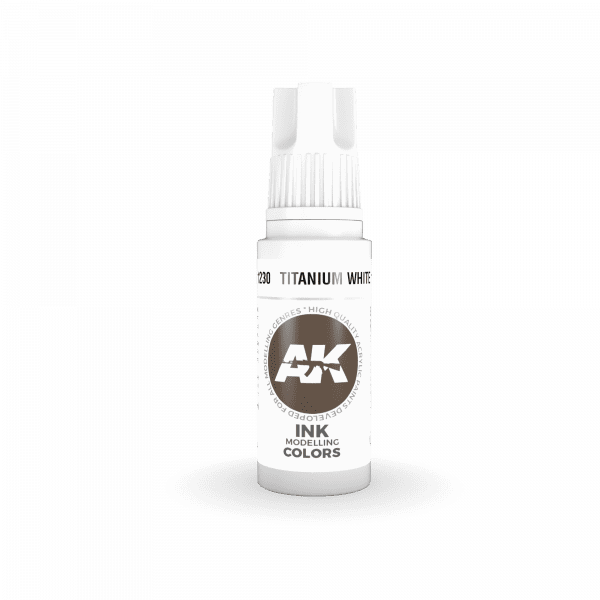 AK Interactive 3rd Gen Acrylic Titanium White INK 17ml - Image 2