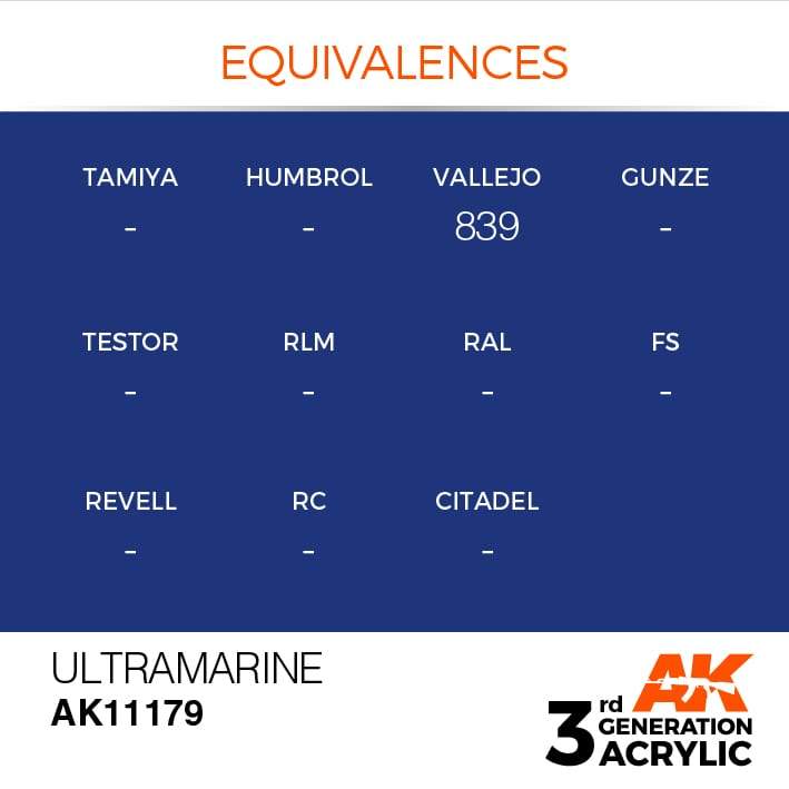 AK Interactive 3rd Gen Acrylic Ultramarine 17ml - Image 3