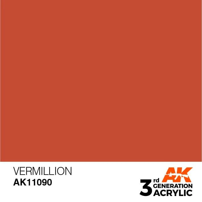 AK Interactive Vermillion 3G Acrylic Paint 17ml Bottle
