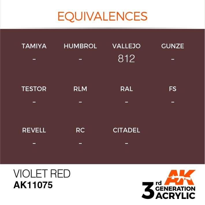 AK Interactive 3rd Gen Acrylic Violet Red 17ml - Image 3