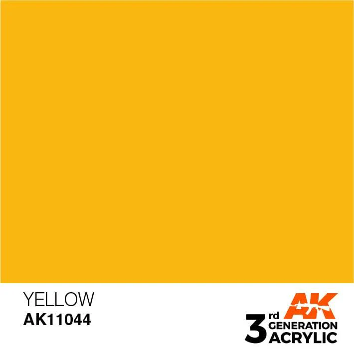 AK Interactive Yellow 3G Acrylic Paint 17ml Bottle