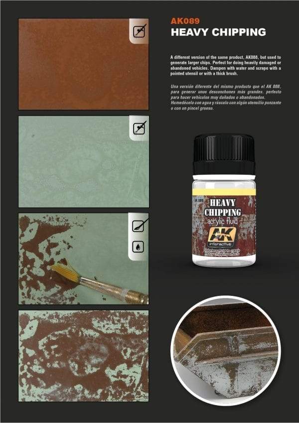 AK Interactive Heavy Chipping Effects Acrylic Fluid - Image 2