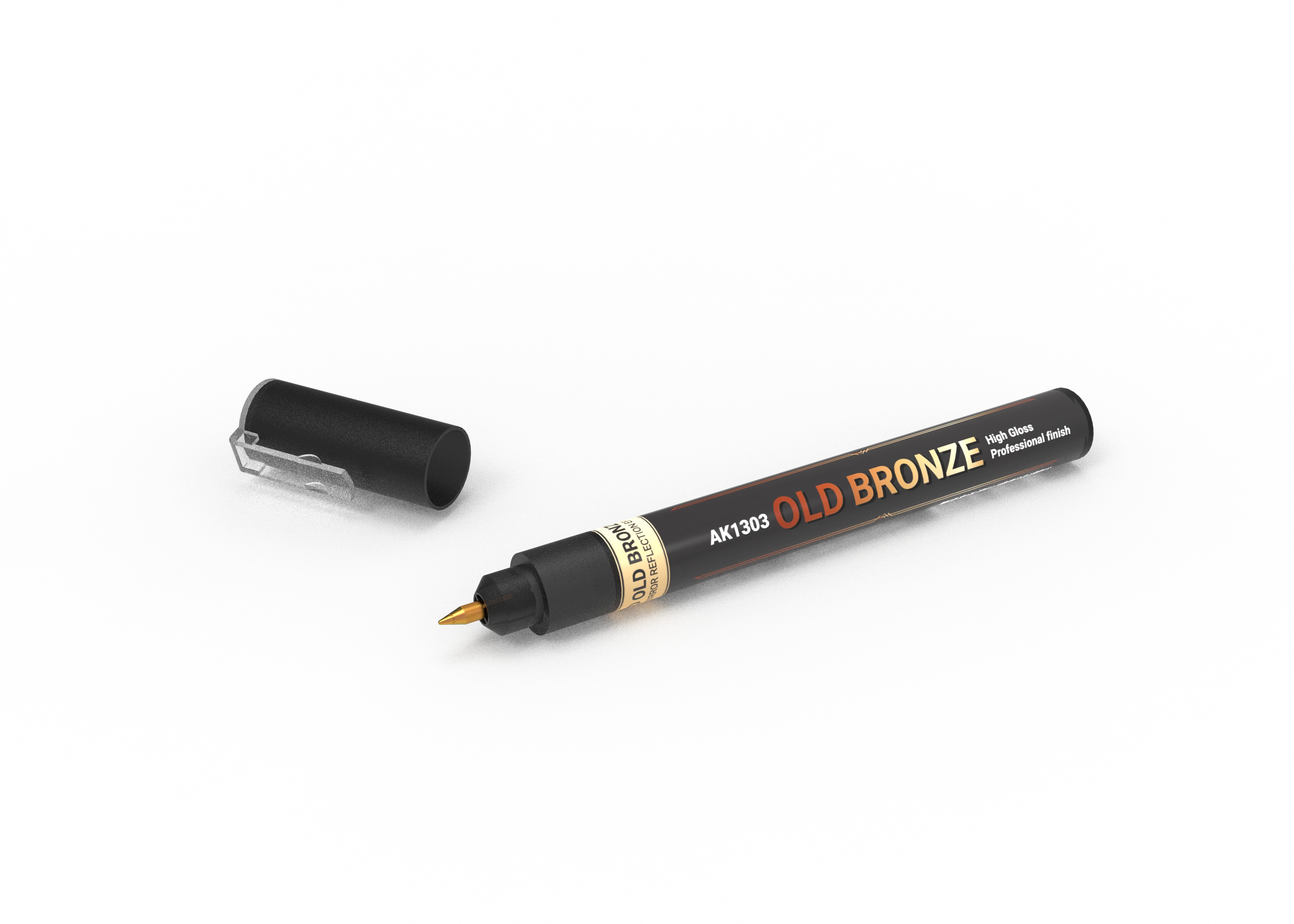 AK Interactive Metallic Liquid Marker Old Bronze 1mm