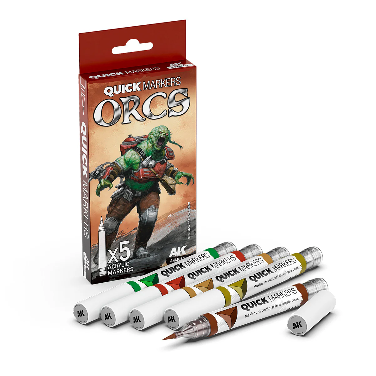 AK Interactive Orcs Quick Markers Set