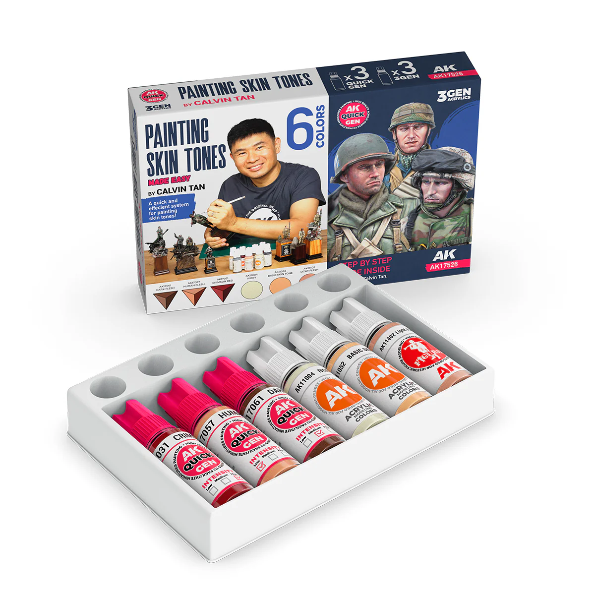 AK Interactive Painting Skin Tones Acrylic Paint Set - Image 2