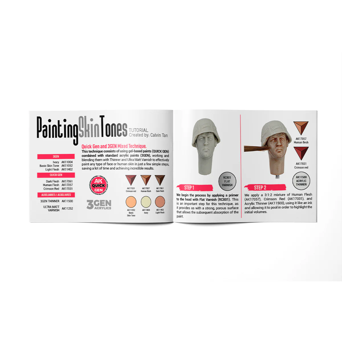 AK Interactive Painting Skin Tones Acrylic Paint Set - Image 5