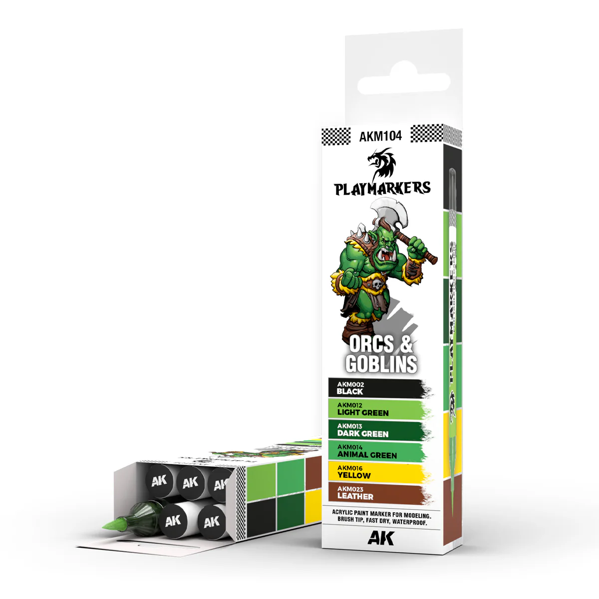 AK Interactive Playmarkers Set - Orcs & Goblins (6 Ref.) - Image 2