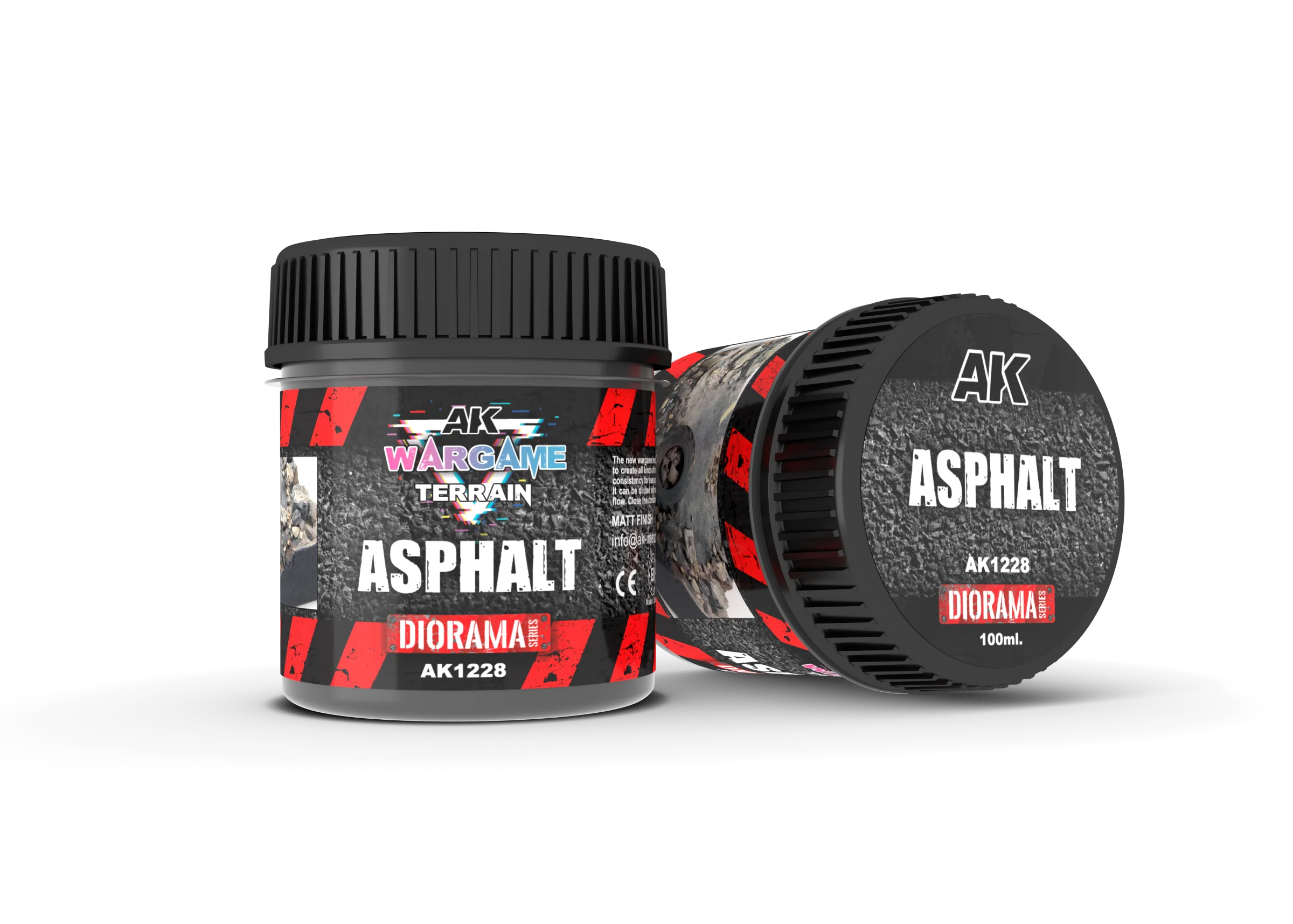 AK Interactive Wargame Battle Ground Terrains Asphalt - 100ml (Acrylic)