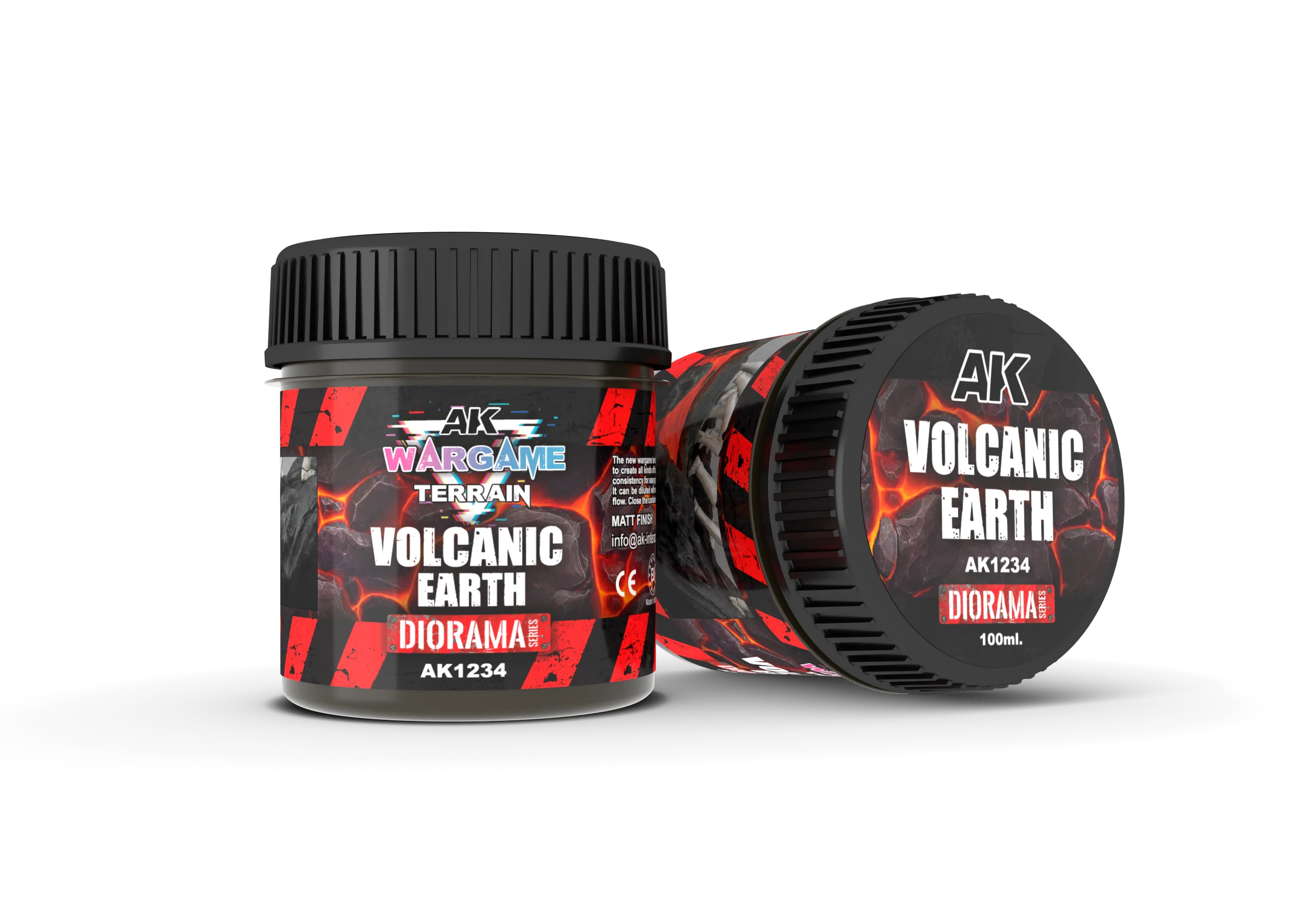 AK Interactive Wargame Battle Ground Terrains Volcanic Earth - 100ml (Acrylic)