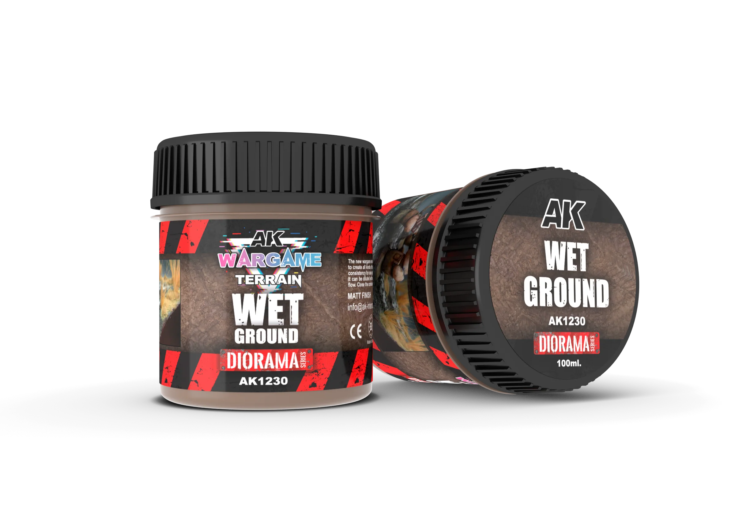 AK Interactive Wargame Battle Ground Terrains Wet Ground - 100ml (Acrylic)