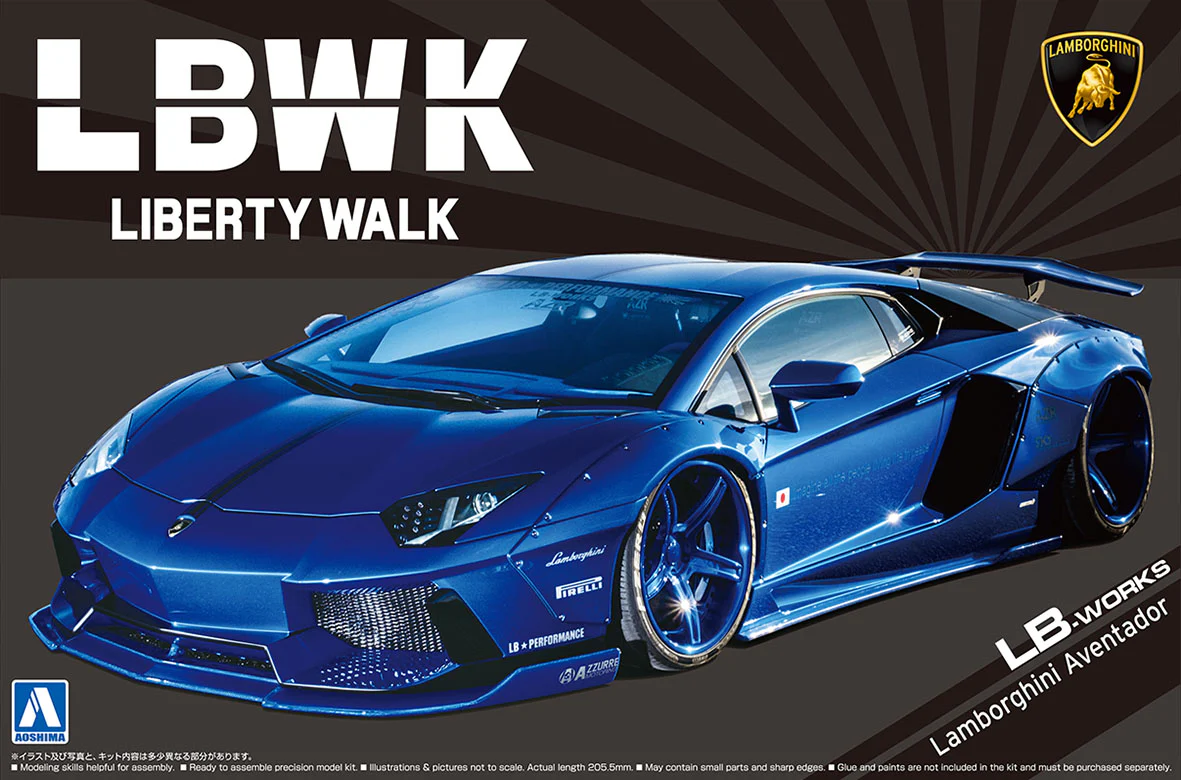 Aoshima 1/24 LB-Works Lamborghini Aventador Ver.2 - Image 2