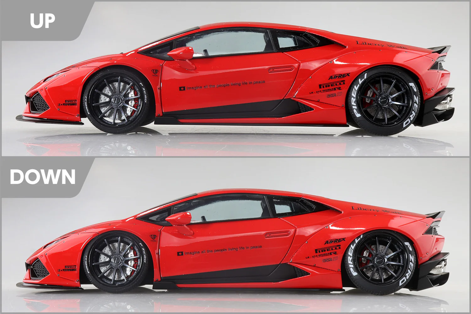Aoshima 1/24 Liberty Walk LB-Works Lamborghini Huracan Ver. 1 - Image 7