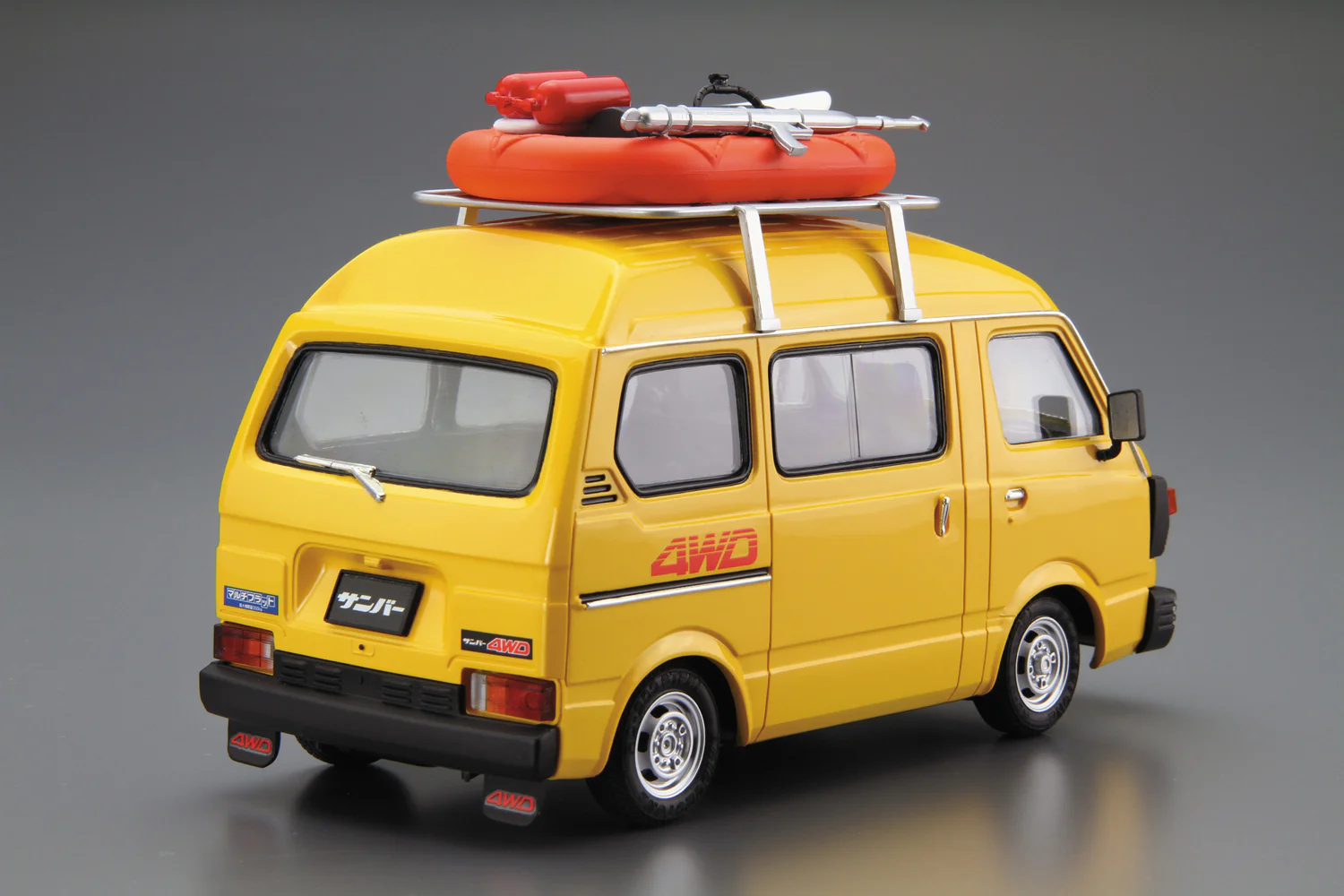 Aoshima 1/24 MODEL CAR #55, Subaru TT1 Sambar High-Roof 4WD '80 - Image 2