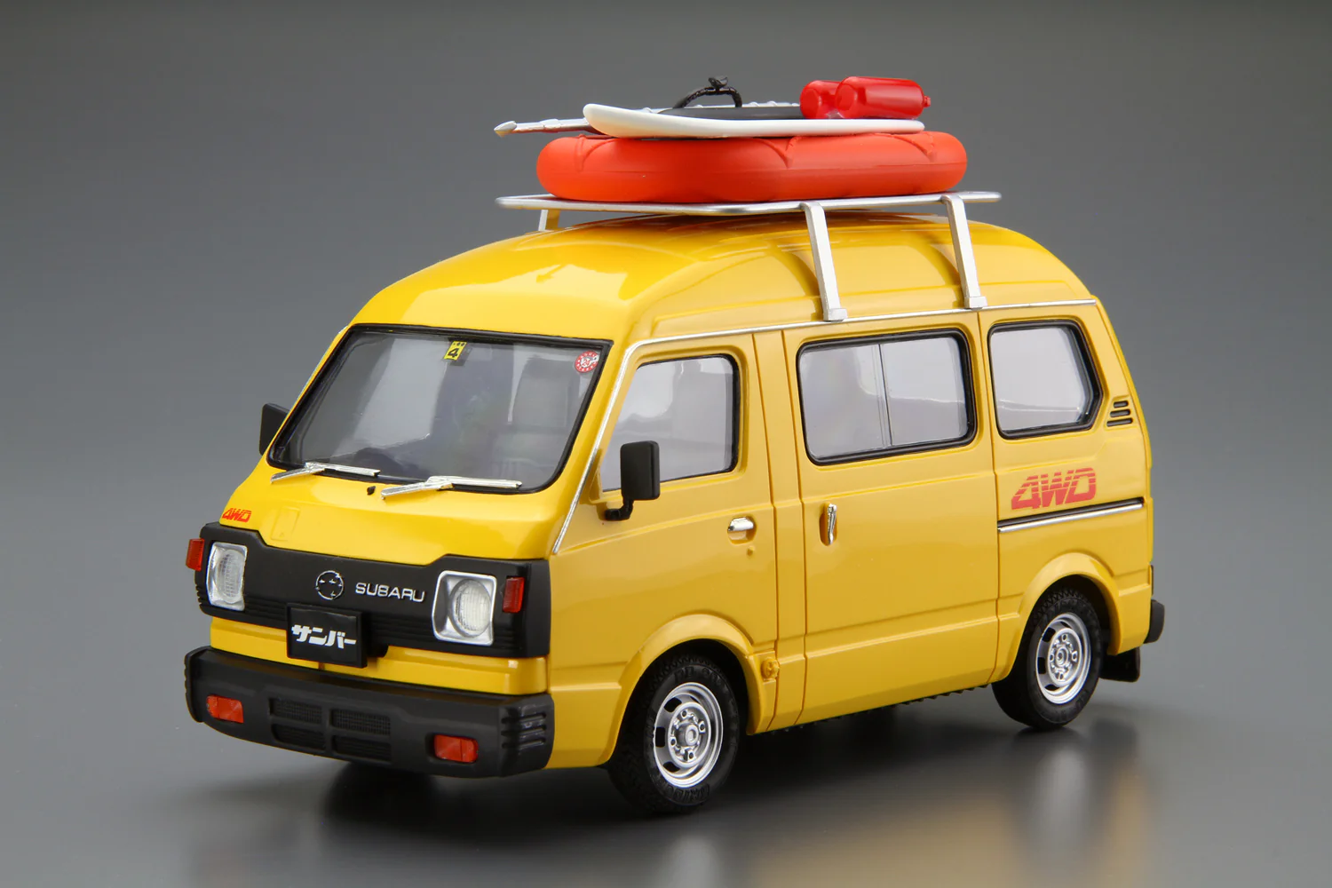 Aoshima 1/24 MODEL CAR #55, Subaru TT1 Sambar High-Roof 4WD '80 - Image 3