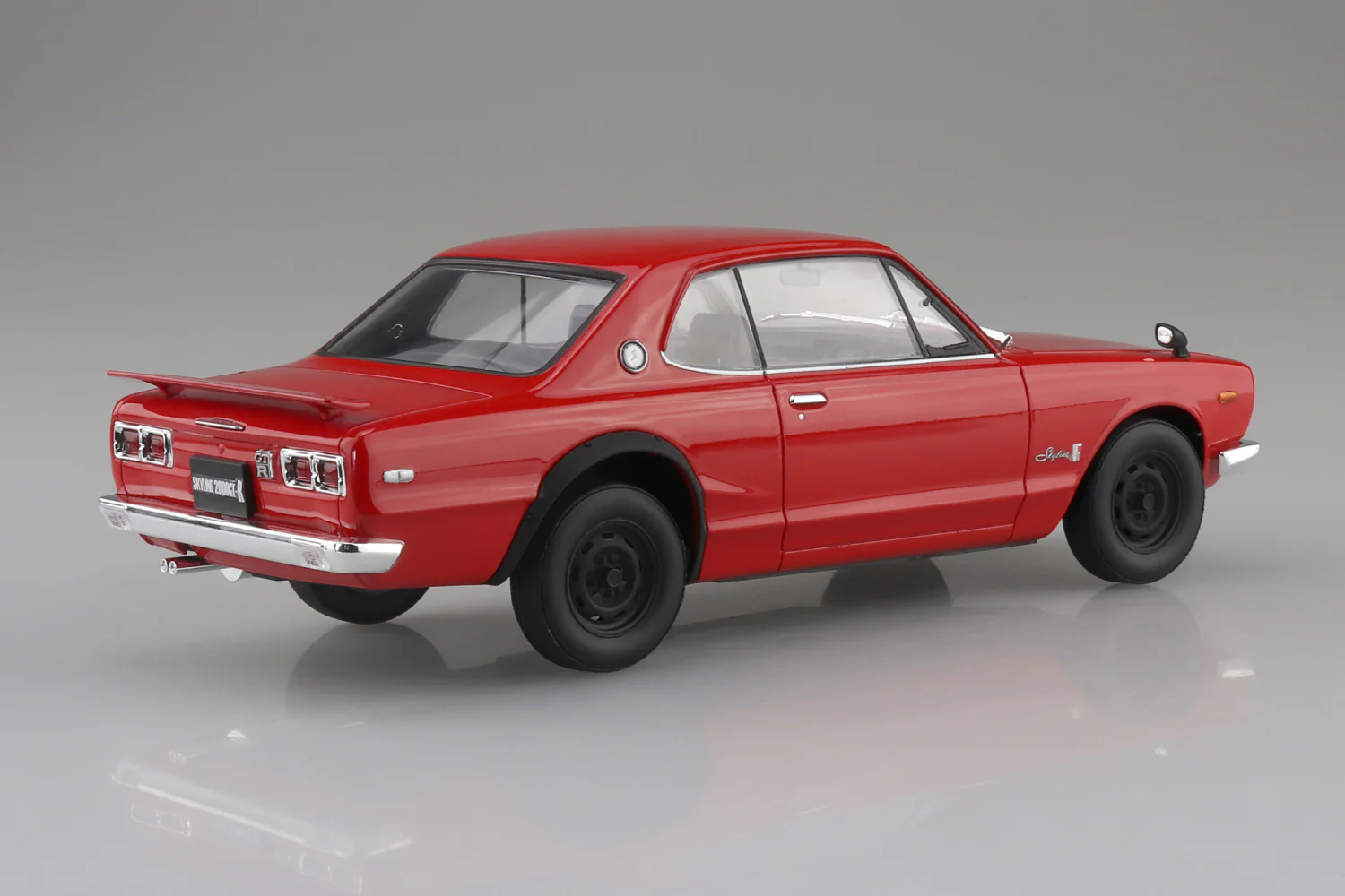 Aoshima 1/24 SNAP CAR KPGC10 SKYLINE HT 2000GT-R 1970 Red - Image 2