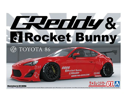 Aoshima 1/24 ZN6 Toyota 86 '12 Greddy&Rocket Bunny Enkei Ver. - Image 2