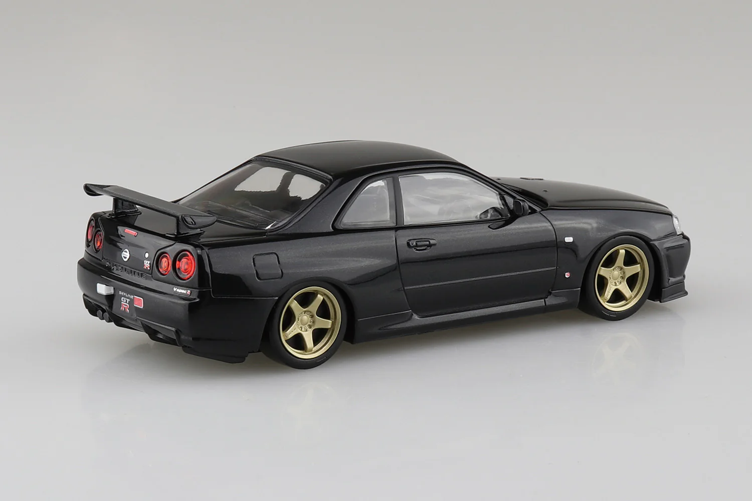 Aoshima 1/32 SNAP KIT #11-SP2 Nissan R34 Skyline GT-R Custom Wheel (Black Pearl) - Image 3