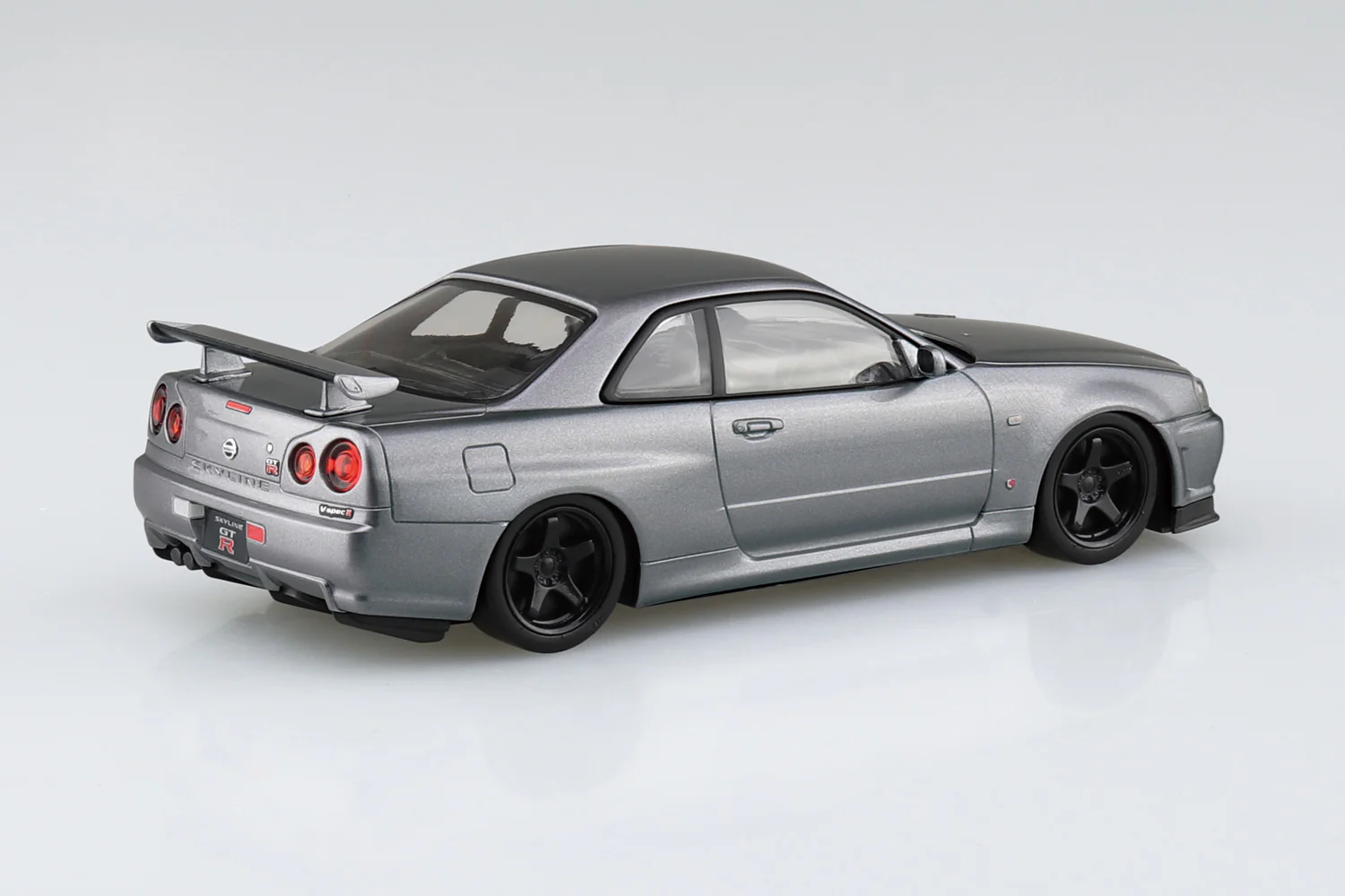 Aoshima 1/32 SNAP KIT #11-SP4 Nissan R34 Skyline GT-R Custom Wheel (Athlete Silver) - Image 3