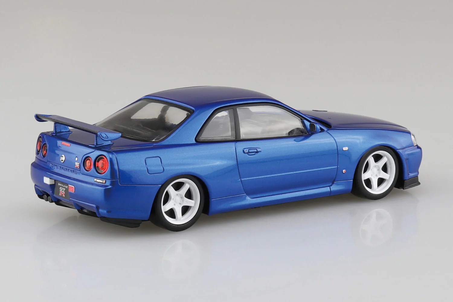 Aoshima 1/32 SNAP KIT #12CU-BB Nissan R34 Skyline GT-R Custom Wheel (Bayside Blue) - Image 3