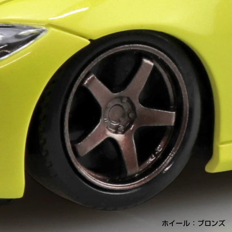 Aoshima 1/32 SNAP KIT #17CU-IY Nissan RZ34 Fairlady Z Custom Wheel(Ikazuchi Yellow) - Image 4